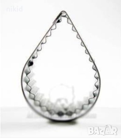 Капка равна къдрава метална форма резец украса торта фондан сладки др, снимка 1