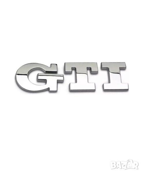 емблема ГТИ GTI емблема заден капак VW GTI хром , снимка 1