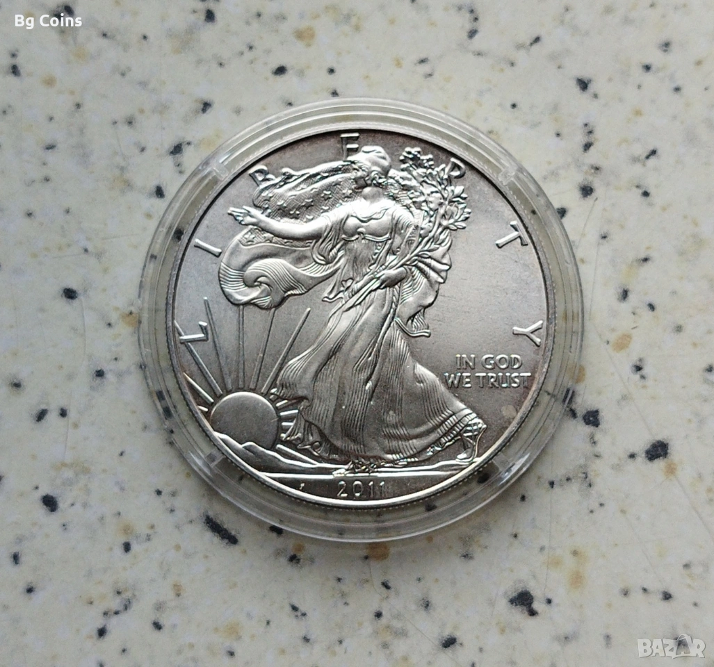 Сребро 1 OZ 2011 Американски орел , снимка 1