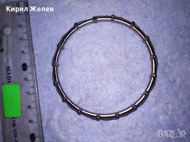 СРЕБРИСТА ВИНТИДЖ ГРИВНА от БЛАГОРОДНА НЕРЪЖДАЕМА СТОМАНА РЪЧНА ХУДОЖЕСТВЕНА ИЗРАБОТКА 37966, снимка 7 - Гривни - 40832145