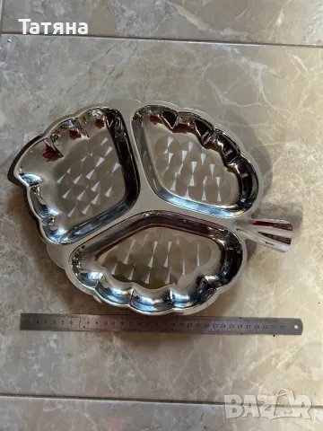 Чиния, плато «лист» за ядки от неръждаема стомана