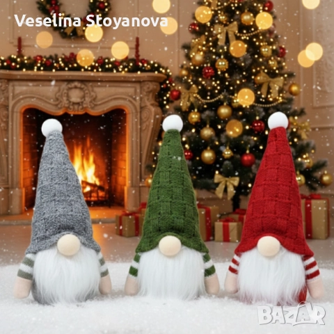 Плюшена коледна играчка – уютна украса за дома