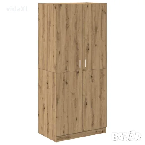 vidaXL Гардероб Artisan Дъб 90x52x200 cm Инженерна дървесина