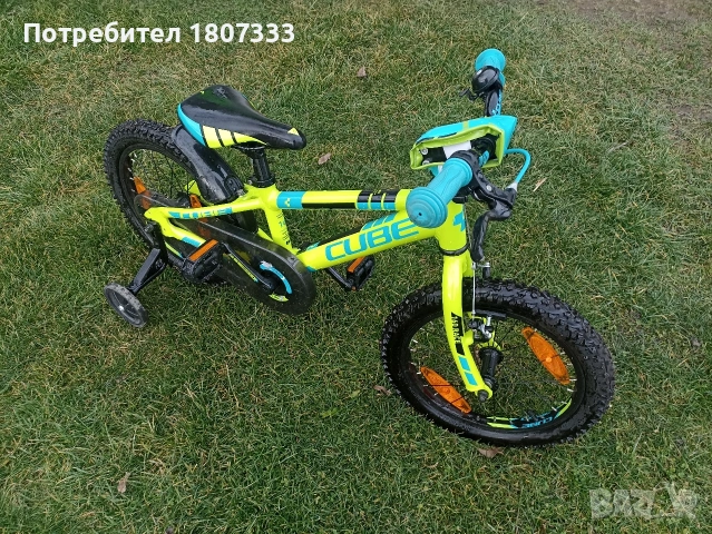 Детски алуминиев велосипед Cube 16", снимка 3 - Детски велосипеди, триколки и коли - 53473235