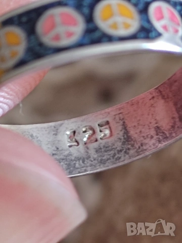 Сребърен "хипарски" пръстен, снимка 4 - Пръстени - 53873334