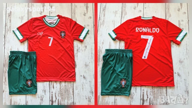 Екип Роналдо Черeн PORTUGAL Новия Екип Ronaldo 7 cr7 Комплект, снимка 2 - Футбол - 51222407