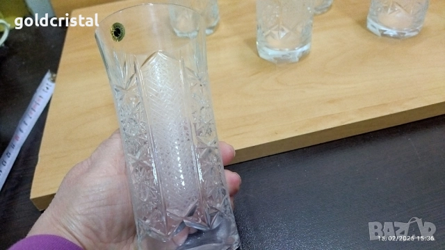 кристални чаши Зорница лукс , снимка 3 - Антикварни и старинни предмети - 27168314