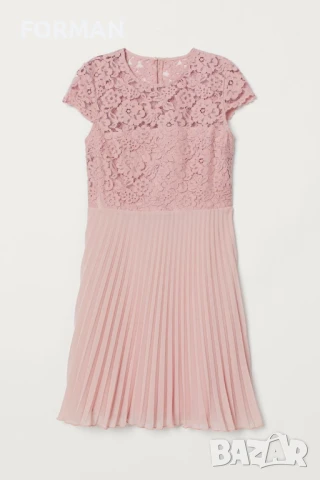 ИЗКЛЮЧИТЕЛНО КРАСИВА розова рокля с дантела , снимка 3 - Рокли - 49886595