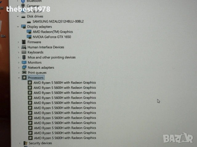 120Hz Lenovo Gaming`Ryzen 5600H/16GB RAM/512GB SSD/GTX 1650/Бат 8ч, снимка 8 - Лаптопи за игри - 53480994