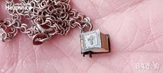 Старинна сребърна микро библия, снимка 3 - Антикварни и старинни предмети - 48067396