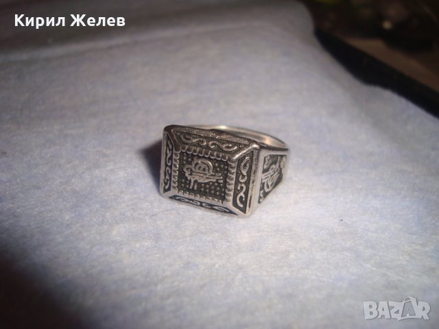 ОСМАНСКИ ПРЪСТЕН с ТУГРА от БЛАГОРОДНА НЕРЪЖАЕМА СТОМАНА КЛАСИЧЕСКИ МОДЕЛ ТУРЦИЯ 25991, снимка 15 - Пръстени - 35950521