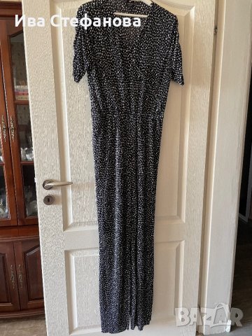 Разкошен нов дълъг елегантен гащиризон точки еластичен плисе рипс , снимка 2 - Гащеризони - 41244771