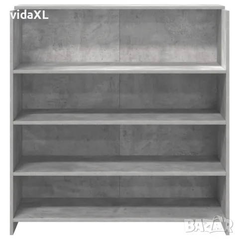 vidaXL Приемно бюро, бетонно сиво, 100x50x103,5 см, инженерно дърво, снимка 5 - Бюра - 56147065