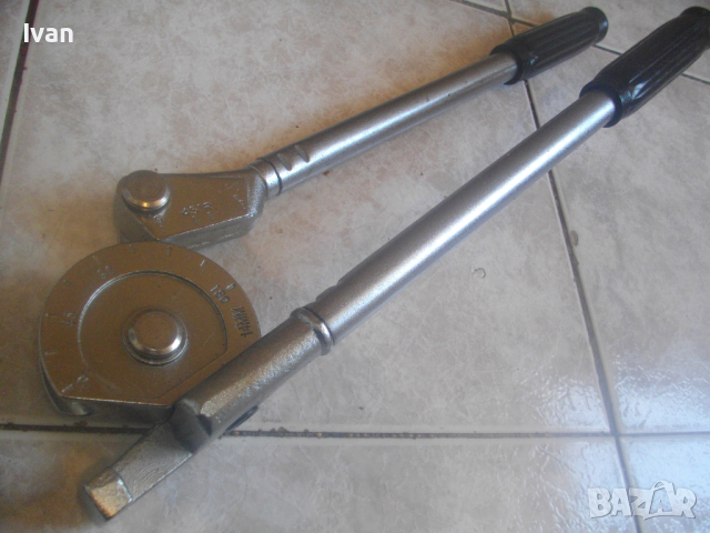 ф14мм Нов Немски Ръчен Тръбогиб-Уред За Огъване Меки/Полутвърди Тръби-Радиус 45мм/Огъване 0-180 Град, снимка 9 - Други инструменти - 44668007