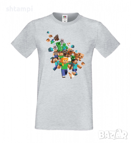 Мъжка тениска майнкрафт Minecraft 3,Minecraft,Игра,Забавление,подарък,Изненада,Рожден Ден., снимка 8 - Тениски - 36495038