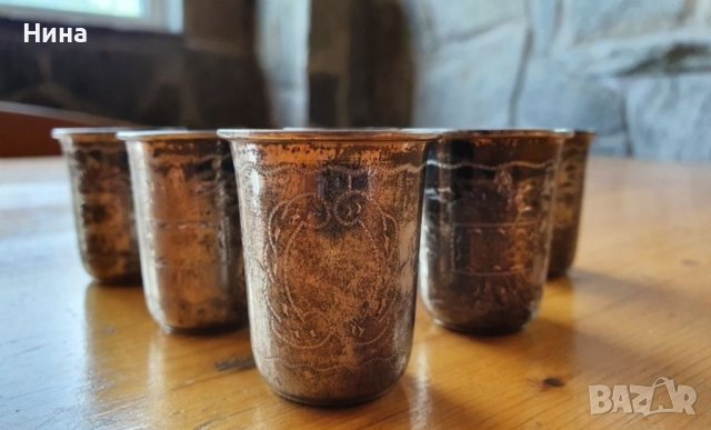 Комплект сребърни чаши, снимка 2 - Антикварни и старинни предмети - 39134447