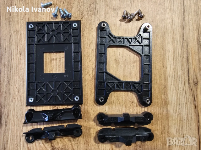 Комплект крепежи + планка за AMD сокет AM4 (за процесори Ryzen) |Bracket | Backplate | motherboard