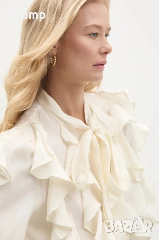 Неотразима риза ,вискоза,фербули, цвят екрю, стандарт, снимка 5 - Ризи - 52386554