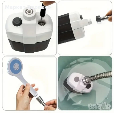 Ново - Преносим Душ за Къмпинг с Батерия 3500mAh – 5 л/мин, снимка 3 - Къмпинг мебели - 50624399