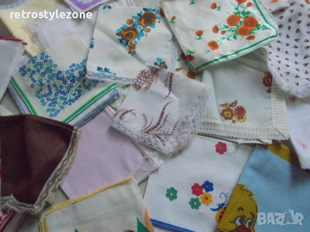 № 8470  стари винтидж кърпички – 59 броя - сватбени, българска традиция, снимка 5 - Други ценни предмети - 53225835