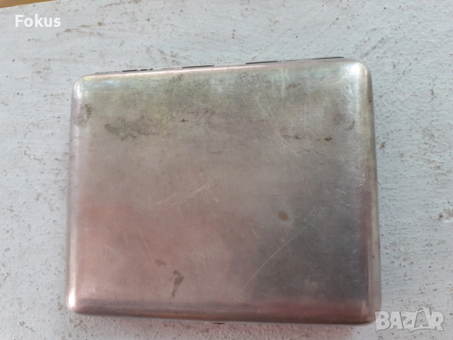 Стара руска съветска табакера маркировка дебело посребрена, снимка 2 - Антикварни и старинни предмети - 53426886