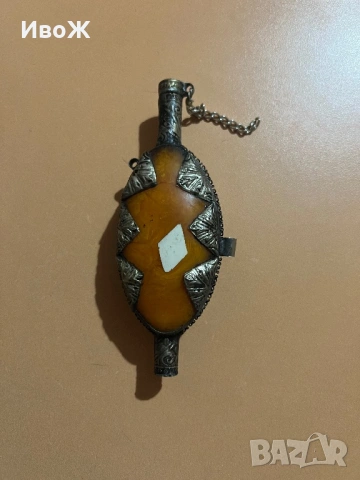 Стара барутница, снимка 2 - Антикварни и старинни предмети - 53344066