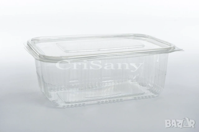 Кутии за съранение на храна от полиетилен PET (тарелки с капак) и бутилки