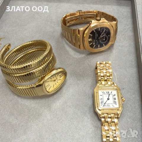 Златен часовник-14К, снимка 18 - Луксозни - 43766355