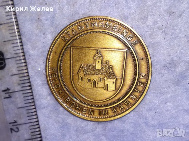 КРАСИВ ЮБИЛЕЕН КОЛЕКЦИОНЕРСКИ ПЛАКЕТ АВСТРИЯ ГРАДСКА ЦЪРКВА ДВУСТРАНЕН 38552