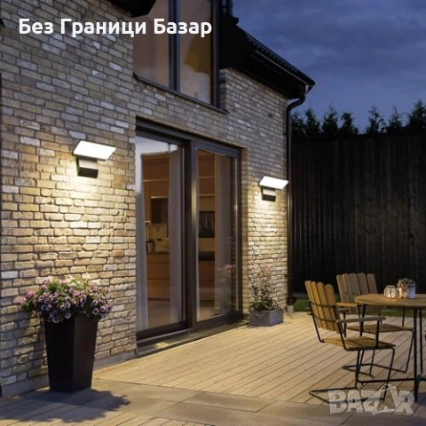 Нова 18W външна стенна лампа IP65 алуминий 3000K топла светлина гараж, снимка 6 - Лед осветление - 53680823