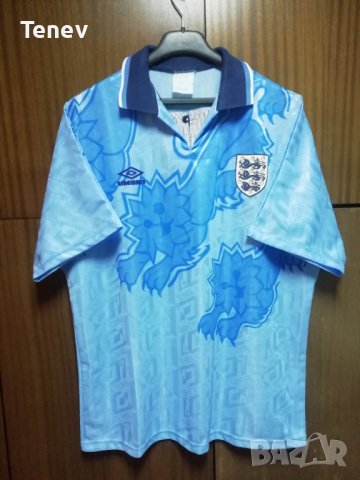 Англия 1992-1993 Умбро Ретро Vintage оригинална тениска футболна фланелка England Umbro трети екип