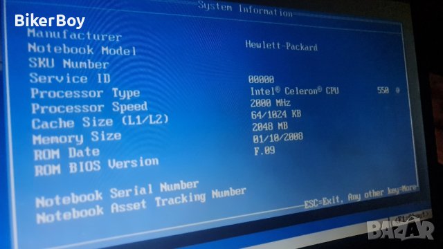 hp Compaq   6720s работещ, снимка 8 - Лаптопи за дома - 41550900