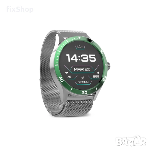 Forever ICON v2 AW-110 – Смарт часовник с AMOLED дисплей и модерен зелен дизайн, снимка 3 - Смарт гривни - 51610493