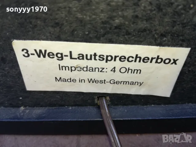 WEST GERMANY X2 4ohm/3way-SPEAKER SYSTEM 3010241650LNWCR, снимка 3 - Тонколони - 47776641