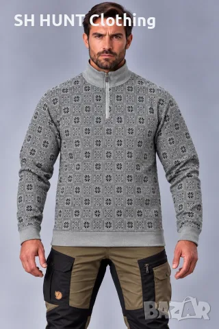 WE NORWEGIANS Zip-Up 100% Merino Wool размер L блуза 100% Мерино вълна - 284