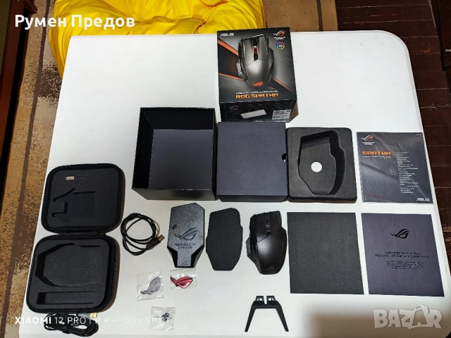 Asus Rog Spartha wireless/wired gaming mouse, снимка 10 - Клавиатури и мишки - 52510310