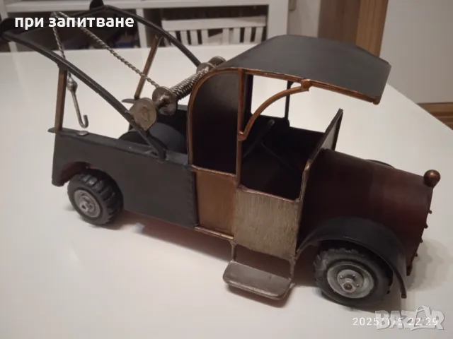 Стар метален мотоциклет и пикап пътна помощ, за декорация, големи, снимка 16 - Колекции - 48563310