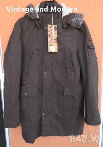 Cipo & Baxx нова мъжка парка яке палто кафяво (М)