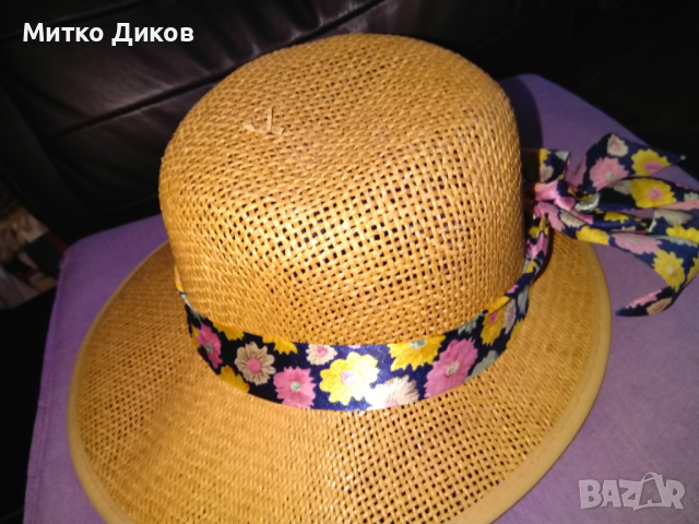 Женска сламена с панделка панама модерна шапка нова №58, снимка 3 - Шапки - 44808488
