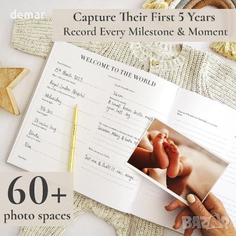 132 страници Бебешка книга за спомени и албум със снимки, снимка 3 - Други - 42165142