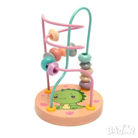Дървена бебешка играчка - броеница с топчета., снимка 1 - Образователни игри - 41024117
