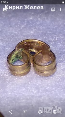 СТАРИ БРОНЗОВИ АРТ НУВО СКЪПОЦЕННИ ОБЕЦИ АНГЛИЯ с РЕАЛНА ДУБЛЕ ПОЗЛАТА с МАРКИРОВКА DOUBLE 38692, снимка 8 - Антикварни и старинни предмети - 41730340