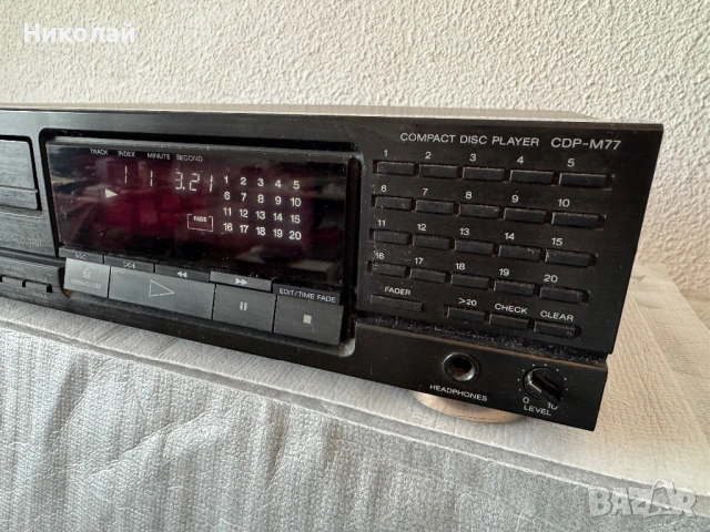 SONY CDP-M77CD ПЛЕЪР/2XPCM56P, снимка 4 - Аудиосистеми - 53221413