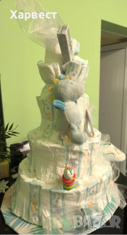 Изработка на торти от памперси