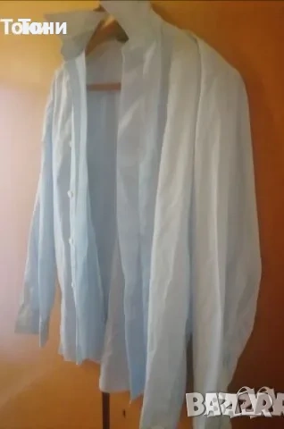 Нова Мъжка Риза с Яка и Дълъг Ръкав М, снимка 3 - Ризи - 53728792