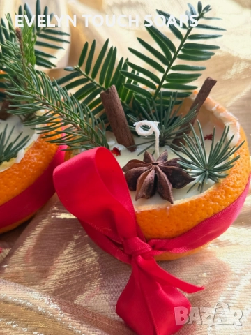🍊 Коледна масажна свещ „Зимна портокалова магия“, снимка 7 - Други - 52567692
