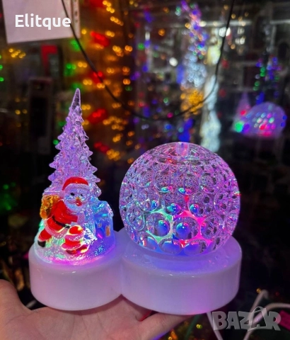 Коледна LED лампа с декоративни орнаменти