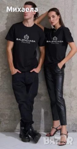 Дамски и мъжки тениски Balenciaga - два цвята - 30 лв., снимка 2 - Тениски - 44214714