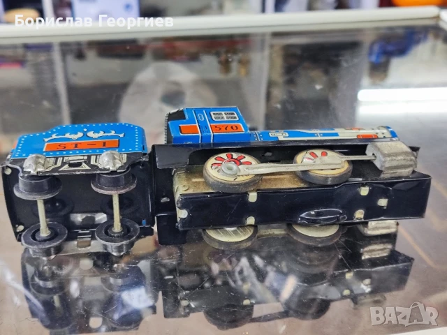 Стара ламаринена играчка влак, снимка 4 - Колекции - 50850487