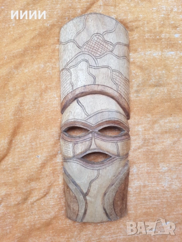 Маска дървена голяма, снимка 2 - Антикварни и старинни предмети - 53215297